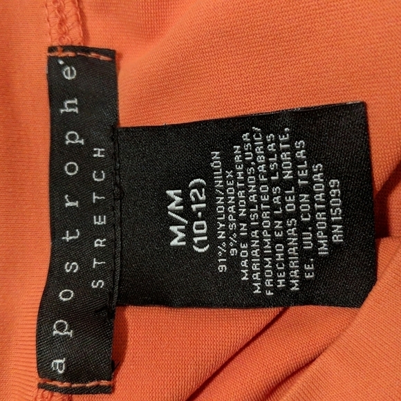 Apostrophe Stretch Women's Short Sleeve Top Size Medium - Picture 4 of 5